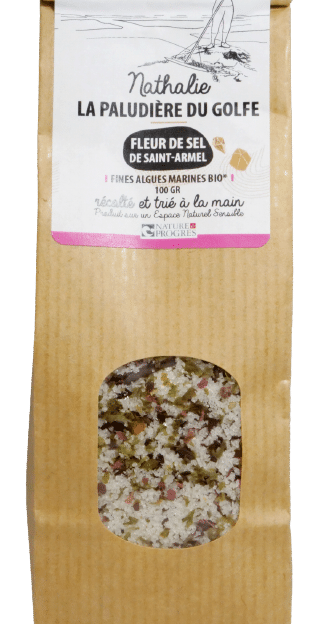 Fleur de sel fines algues marines bio la paludière du golfe