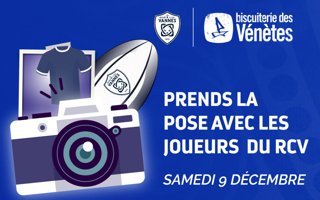 Les joueurs du RCV en dédicace à la Biscuiterie des Vénètes