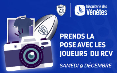 Les joueurs du RCV en dédicace à la Biscuiterie des Vénètes